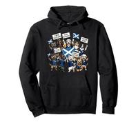 Scottish Dogs Football Fans Celebrate Scotland Flag Pullover Hoodie