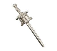 Scottish Drum Sword Design Kilt Pin Brooch, English Handmade Pewter, in a Personalised Box, 10.3 x 3 cm