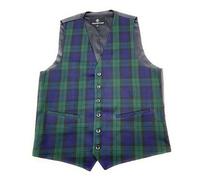 SCOTTISH ESSENCE Gents Black Watch Tartan Waistcoat Small to 5XL