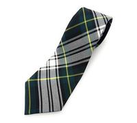 SCOTTISH ESSENCE Gordon Dress Tartan Necktie, Made in Scotland, Traditional Plaid Pattern, Green White Yellow