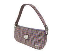 SCOTTISH ESSENCE Harris Tweed Shoulder Bag, Ladies Small Clutch, Authentic Tartan Pattern, 20 x 15 cm, Multiple Tartans (Jazzy Weave)