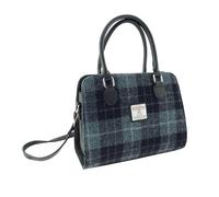 SCOTTISH ESSENCE Ladies Authentic Harris Tweed Grey & Black Midi Tote Findhorn Handbag