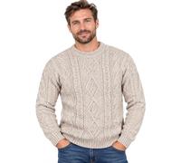 SCOTTISH ESSENCE Pure British Wool Unisex Arran Jumper, UK Made