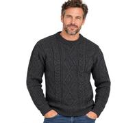 SCOTTISH ESSENCE Pure British Wool Unisex Arran Jumper, UK Made