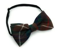SCOTTISH ESSENCE Pure New Wool Tartan Bow Tie, Pre-Tied, Handmade in Scotland, Multiple Tartans Available, Perfect for any Occasion (Fraser Hunting)