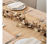 Scottish Everlastings Ltd 150cm Brown/Cream Autumn Garland Pack 3 in Brown Scottish Everlastings Ltd Brown