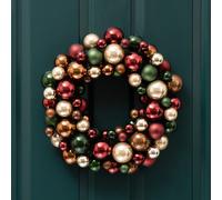 Scottish Everlastings Ltd 41cm Bauble Wreath Green-Bronze in Bronze Scottish Everlastings Ltd Bronze