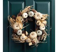 Scottish Everlastings Ltd 45cm Premium Pumpkin Wreath Naturals in Beige Scottish Everlastings Ltd Beige