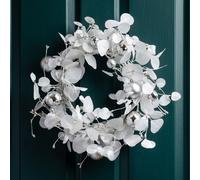 Scottish Everlastings Ltd 45cm White Eucalyptus & Bauble Wreath Scottish Everlastings Ltd White