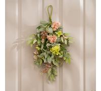 Scottish Everlastings Ltd 55cm Pink & Green Hydrangea Teardrop Swag Scottish Everlastings Ltd Pink