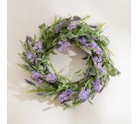 Scottish Everlastings Ltd 55cm Purple Hyacinth, Eucalyptus & Lavender Wreath Scottish Everlastings Ltd Purple