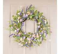 Scottish Everlastings Ltd 56cm Spring Floral Wreath Purples in Purple Scottish Everlastings Ltd Purple