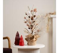 Scottish Everlastings Ltd 60cm Faux Holly Tree in Beige Scottish Everlastings Ltd Beige