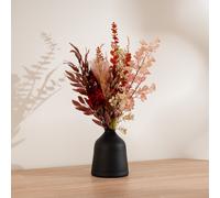 Scottish Everlastings Ltd 60cm Red & Brown Mixed Bouquet in 18.5cm Black Vase Scottish Everlastings Ltd Red