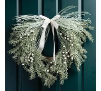 Scottish Everlastings Ltd 60cm Wreath with White Velvet Bow Scottish Everlastings Ltd White