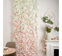 Scottish Everlastings Ltd 80x220cm Pink/White Ombre Flower Wall Backdrop in Pink | Size: 80x220 cm Scottish Everlastings Ltd Pink 80x220 cm