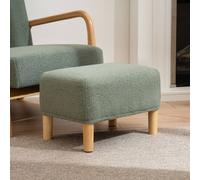 Scottish Everlastings Ltd Light Green Boucle Foot Stool Scottish Everlastings Ltd Green