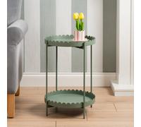Scottish Everlastings Ltd. Scottish Everlastings Green Round Scallop Table