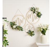 Scottish Everlastings Ltd Set 3 Mr & Mrs Hoops D35/D25cm in Light Brown Scottish Everlastings Ltd Light Brown