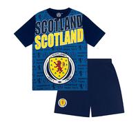 Scottish FA Boy's Scotland Kids Short Pyjama Set in Navy | Size: 8-9 Years Scottish FA Navy 8-9 Years
