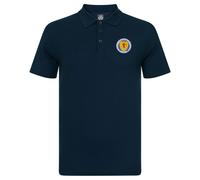 Scottish FA Men's Scotland Adults Crest Polo Shirt in Navy | Size: Large Scottish FA Navy L
