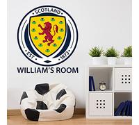 Scottish FA Personalised Name and Crest Wall Sticker + Logo Decal Set Vinyl Poster Print Mural Art (120cm)