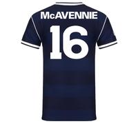 Scottish FA Scotland Mens McAvennie 16 1986 Retro Shirt Navy Blue XL