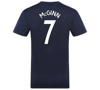 Scottish FA Scotland Mens McGinn 7 Poly T-Shirt Navy XL