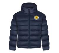 Scottish FA Scotland Official Football Gift Boys Quilted Hooded Winter Jacket Navy 8-9 Years