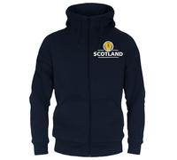 Scottish FA Scotland Official Football Gift Mens Fleece Zip Hoody Navy XL