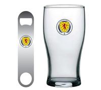 Scottish FA Scotland Pint Glass & Bar Blade Bottle Opener Set Official SFA Football Gift
