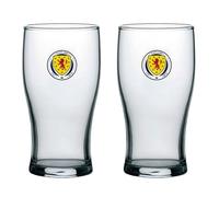 Scottish FA Scotland Pint Glass Tulip 2 Pack Etched Crest Official SFA Football Gift