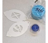 Scottish Face Paint Stencil Kit - Scottish Rugby Stencils, Reusable Washable Flexible kids face painting stencils arts & craft stencils