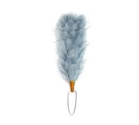 Scottish Feather Hackle for Glengarry or Balmoral Bonnet - 4" Feather with 2" Clip | Highland Dress Plume | Kilt Outfit Accessory for Pipe Band & Regimental Uniform (Grey)