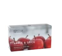 Apple & Spice Soap Bar 220g - Glycerin-Enriched Autumn Soap with Cinnamon, Clove & Baked Apple - Festive Wrapped Gift