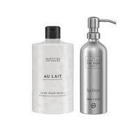 Scottish Fine Soaps Au Lait Hand Wash & Refillable Aluminium Bottle 500ml With Pump Duo 750ml - Refill
