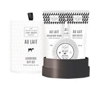Scottish Fine Soaps Au Lait Luxurious Drum Gift Set, 225ml and 40g