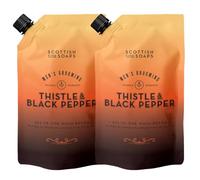 Scottish Fine Soaps DOUBLE Thistle & Black Pepper All In One Wash Refill 1.2ltr Pouch