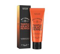 Scottish Fine Soaps Men's Grooming Thistle & Black Pepper Aftershave Balm 75ml - Soothing Post-Shave Balm with Menthol and Amber Notes