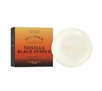 Scottish Fine Soaps Men's Grooming Thistle & Black Pepper Shampoo Bar 100g - Deep Cleansing Shampoo Bar with Oat Extract, Black Pepper, Citrus & Amber for Strengthened, Smooth Hair