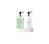 Scottish Fine Soaps Sea Kelp Hand Care Set (Hand Wash, Lotion & Unbranded Ceramic Bottle Stand)