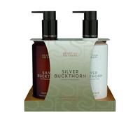 Scottish Fine Soaps Silver Buckthorn Hand Care Set 2 x 300ml - Hand Wash & Hand Lotion Duo - With Sea Buckthorn Extract, Ginger, Lemon & Black Pepper - Vegan Friendly Gift Set