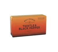 Scottish Fine Soaps Thistle & Black Pepper Body Soap Bar 220g - Men's Grooming Hydrating Glycerine Soap with Bold Black Pepper Fragrance