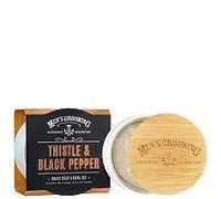 Scottish Fine Soaps Thistle & Black Pepper Shave Soap In Bowl 100g