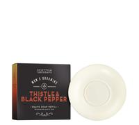 Scottish Fine Soaps - Thistle & Black Pepper Shave Soap Refill 100g for Men