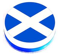 Scottish Flag Cake Topper - 7.5" Round - Edible Icing or Wafer (Edible Icing)