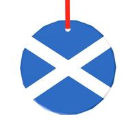 Scottish Flag Christmas Tree Hanging Decorations - Glass Decorations Fireplace Ornaments Suitable for Christmas
