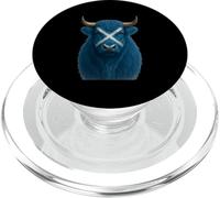 Scottish Flag Highland Cow Scotland Saltire Heilan Coo PopSockets PopGrip for MagSafe