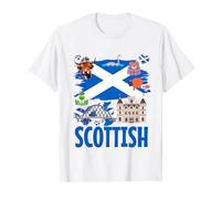 Scottish Flag Idea For Kids & Scottish Flag Highland Cow T-Shirt