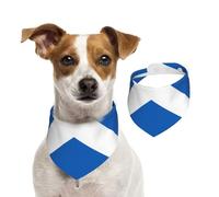 Scottish Flag Pet Scarf Dog Bandanas Spring Summer Soft Cotton Puppy Scarfs Adjustable Accessories for Small Medium Large Girl Boy Pup Small